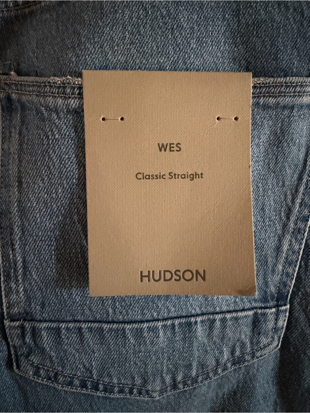 Hudson Jeans Wes Classic Straight Men’s Jeans - Light Blue Denim - Picture 6 of 7